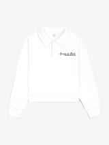 White 'Syracuse' Embroidered Longsleeve Polo
