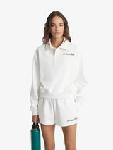 White 'Syracuse' Embroidered Longsleeve Polo