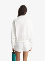 White 'Syracuse' Embroidered Longsleeve Polo