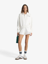 White 'Syracuse' Embroidered Longsleeve Polo