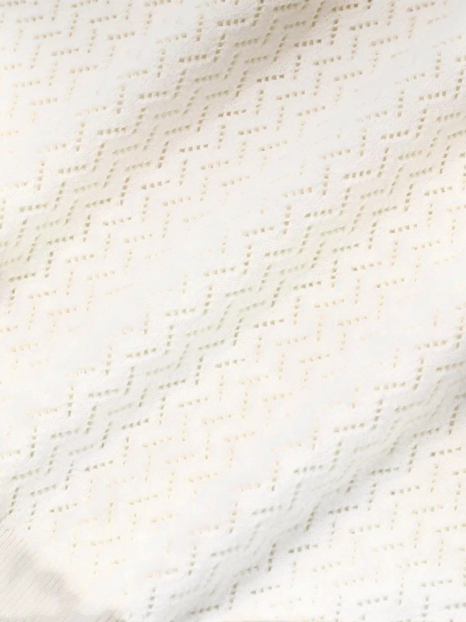 White 'T-Shirt Maille Ajourée D Miroir' Tee