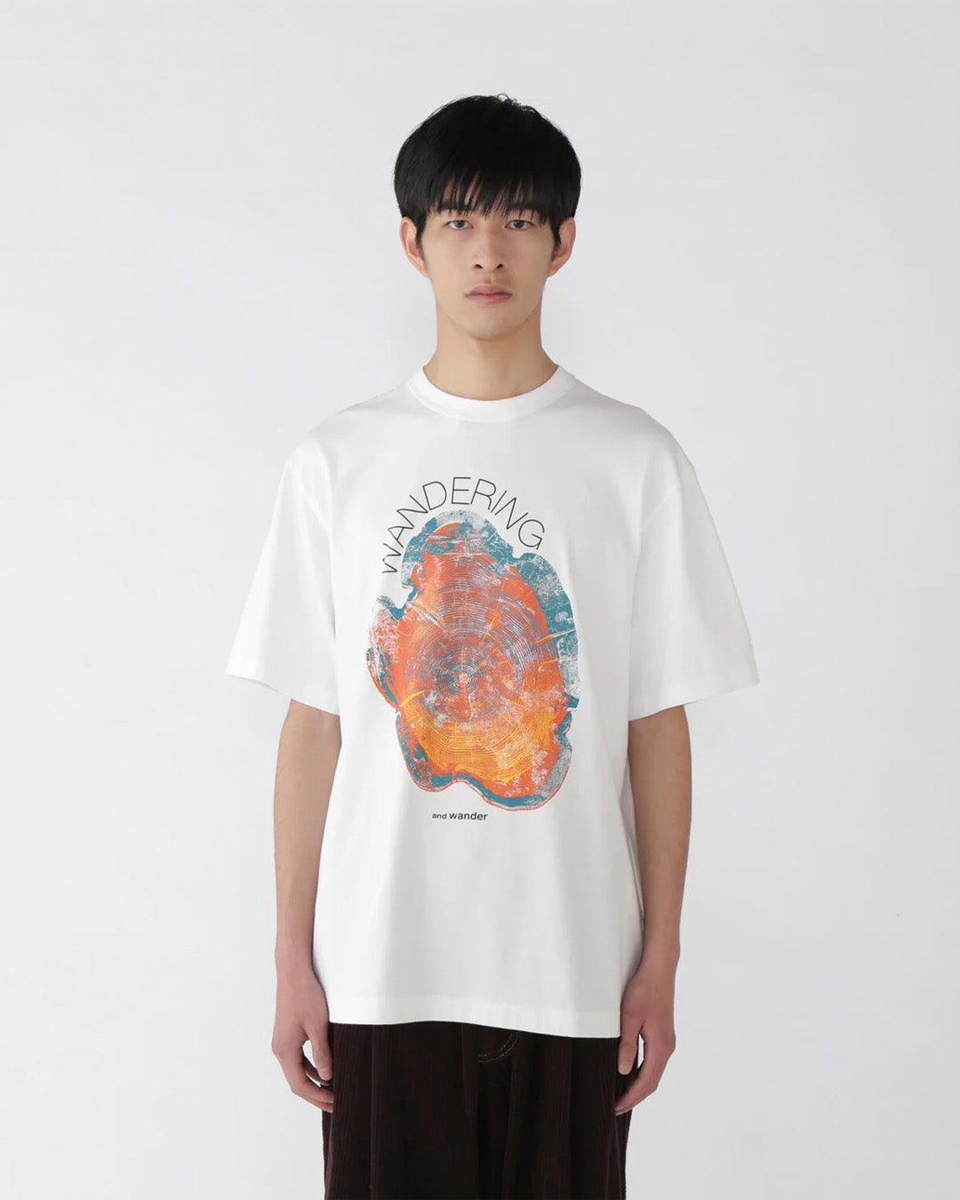 White 'Wandering Printed' Tee