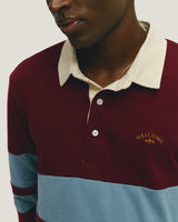 Wine & Blue Rugby Polo