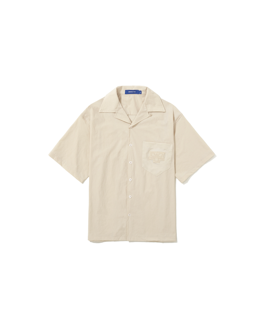 Beige Embroidered Ripstop Shirt