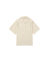 Beige Embroidered Ripstop Shirt