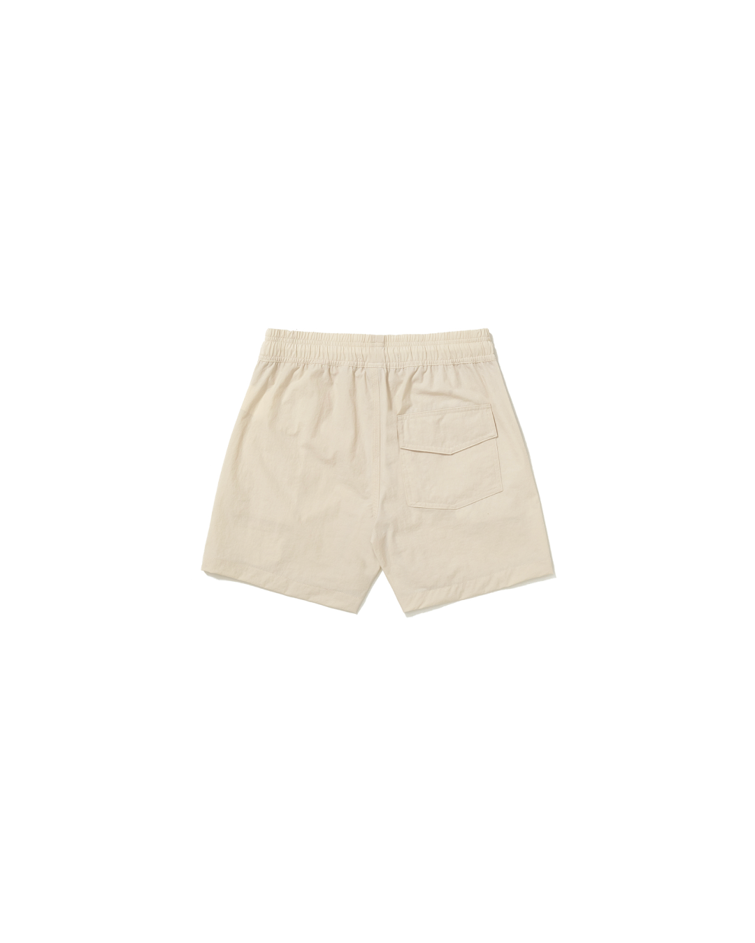 Beige Embroidered Ripstop Shorts