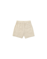 Beige Embroidered Ripstop Shorts