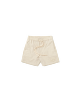 Beige Embroidered Ripstop Shorts