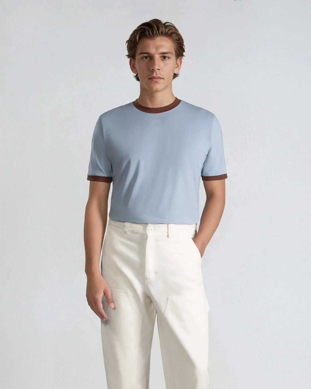 Blue/Brown 'Vintage' Slim Tee