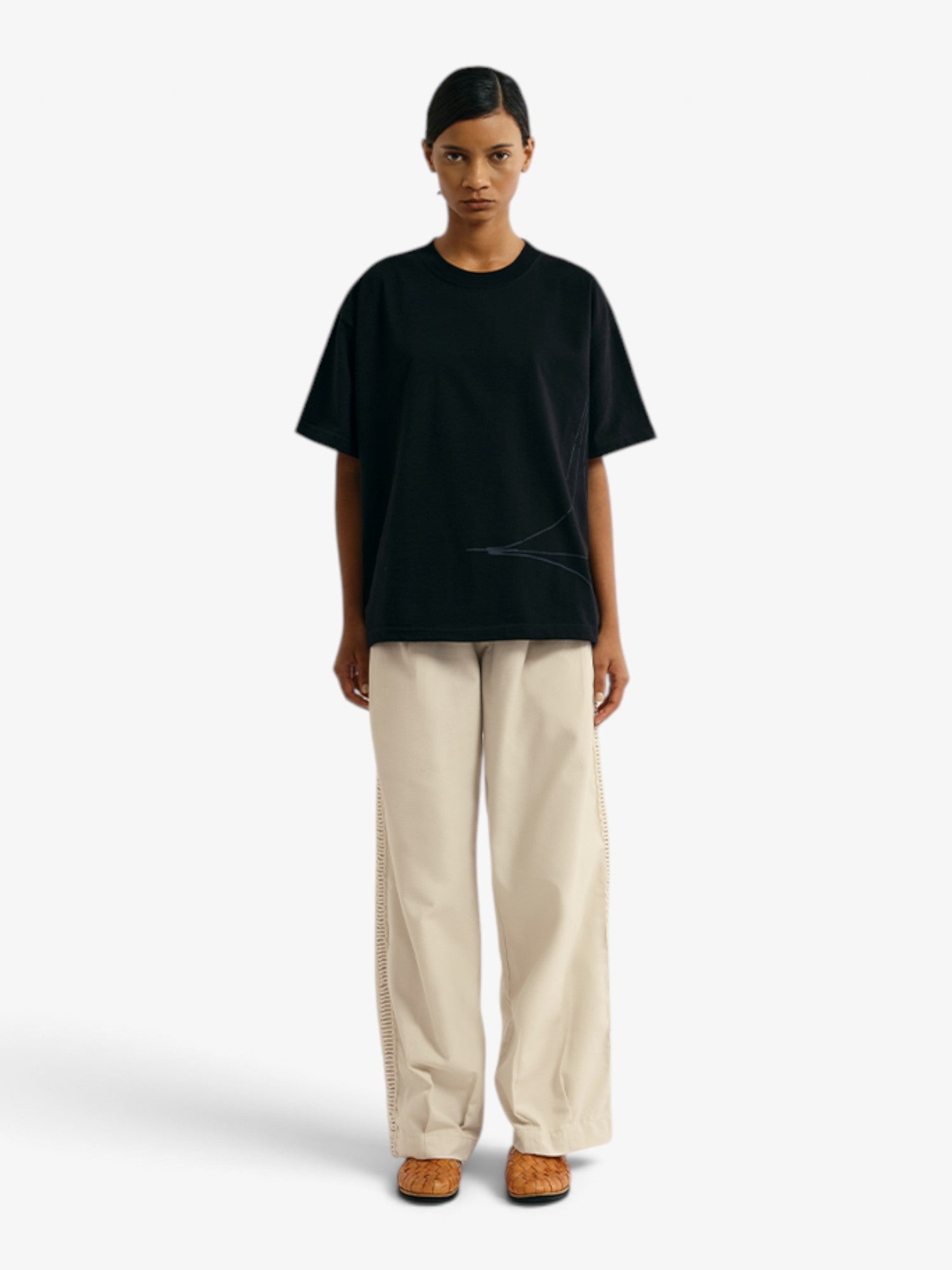 Black 'Column' Tee X NIEMEYER
