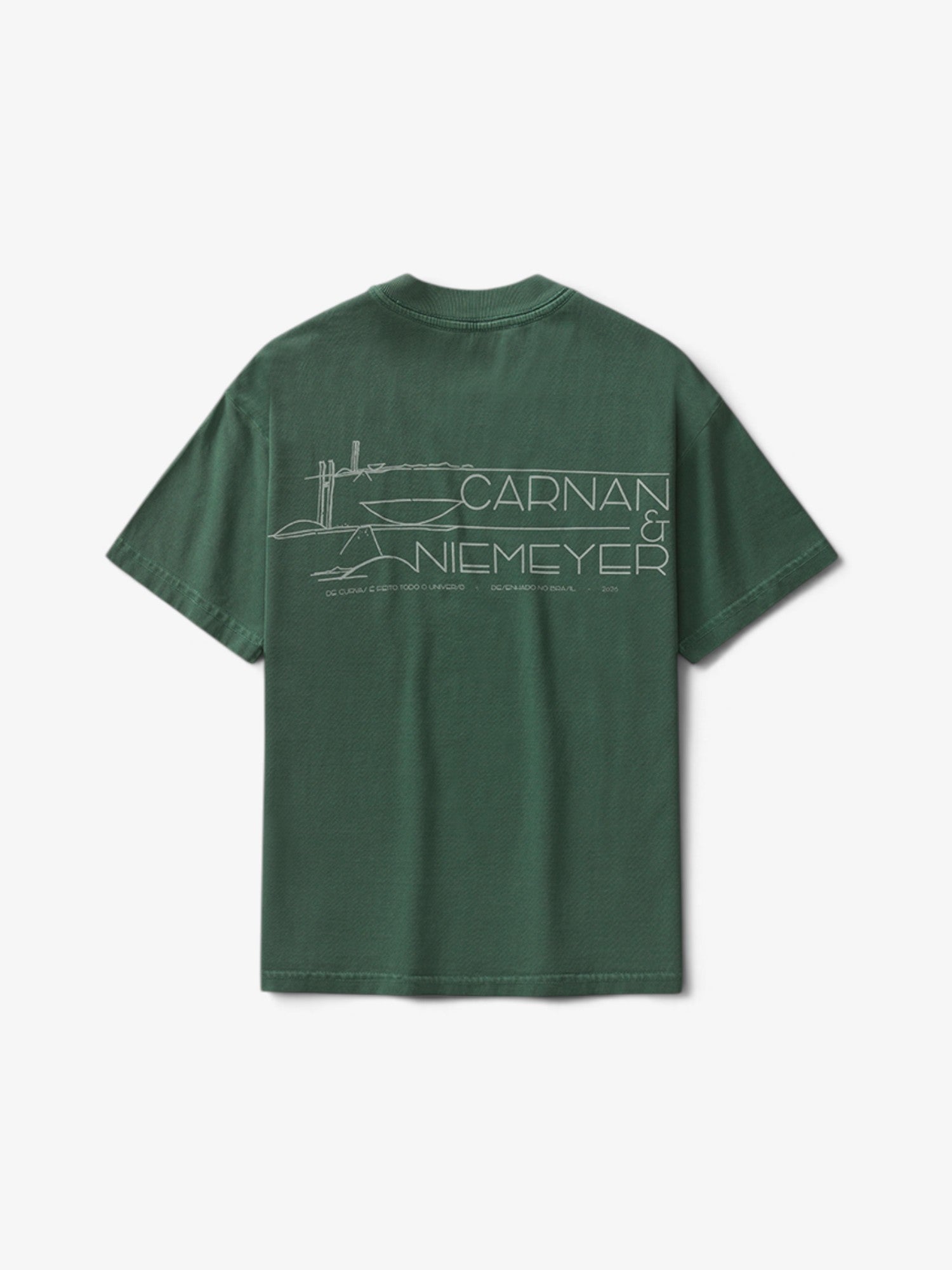 Green 'Sketches' Boxy Tee X NIEMEYER
