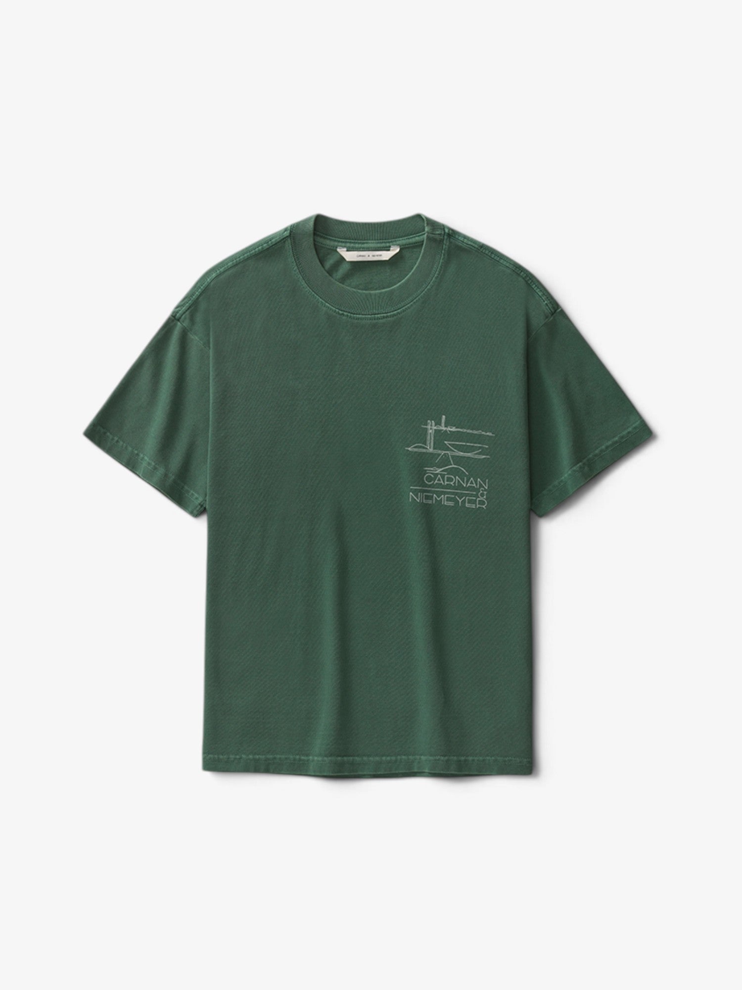 Green 'Sketches' Boxy Tee X NIEMEYER