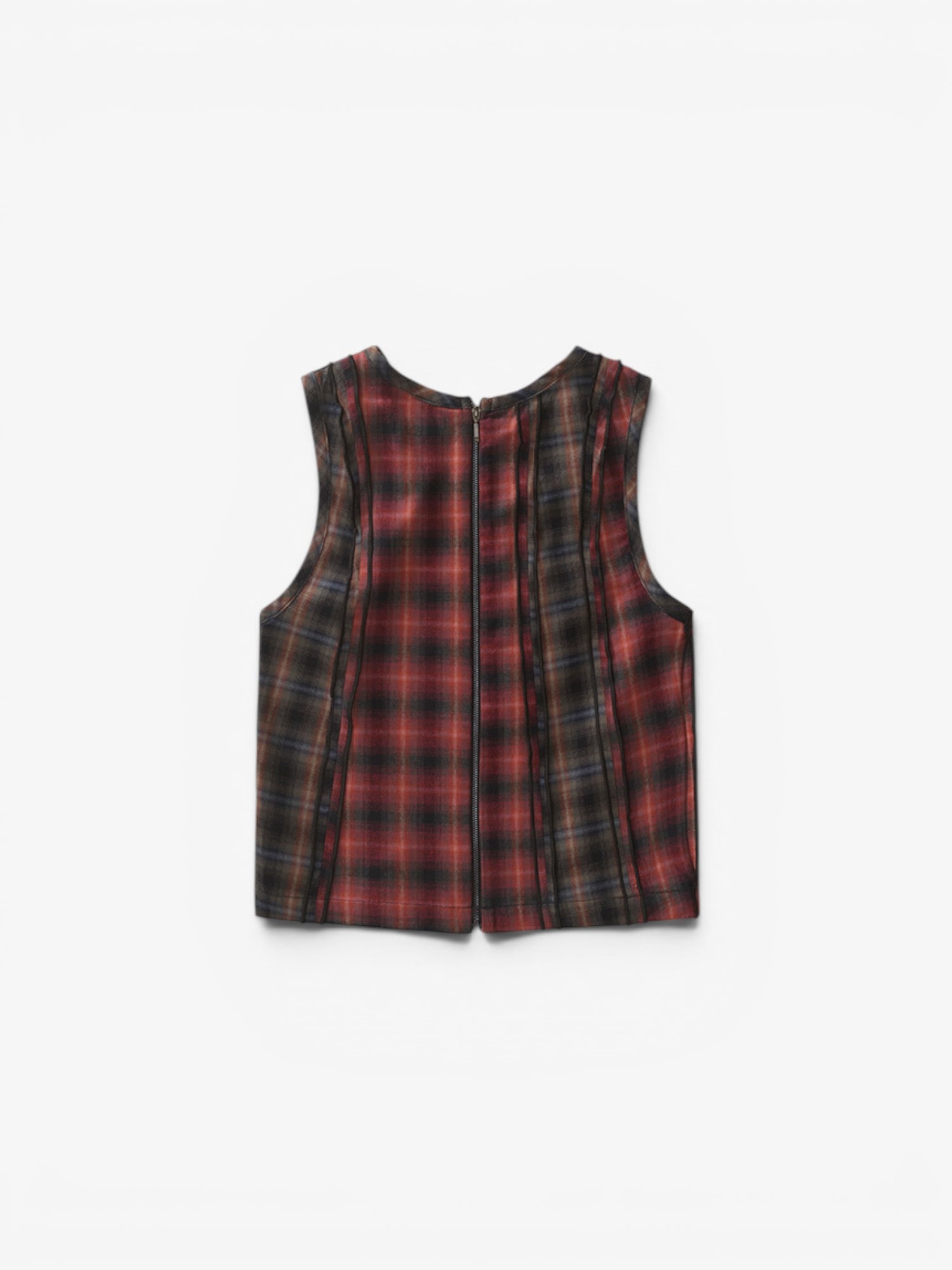 Red 'Plaid Mix' Tank Top