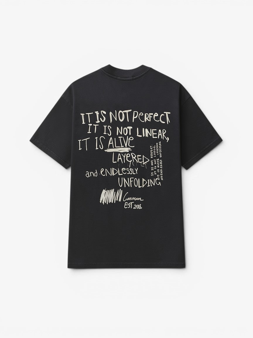 Black 'Unfolding' Tee