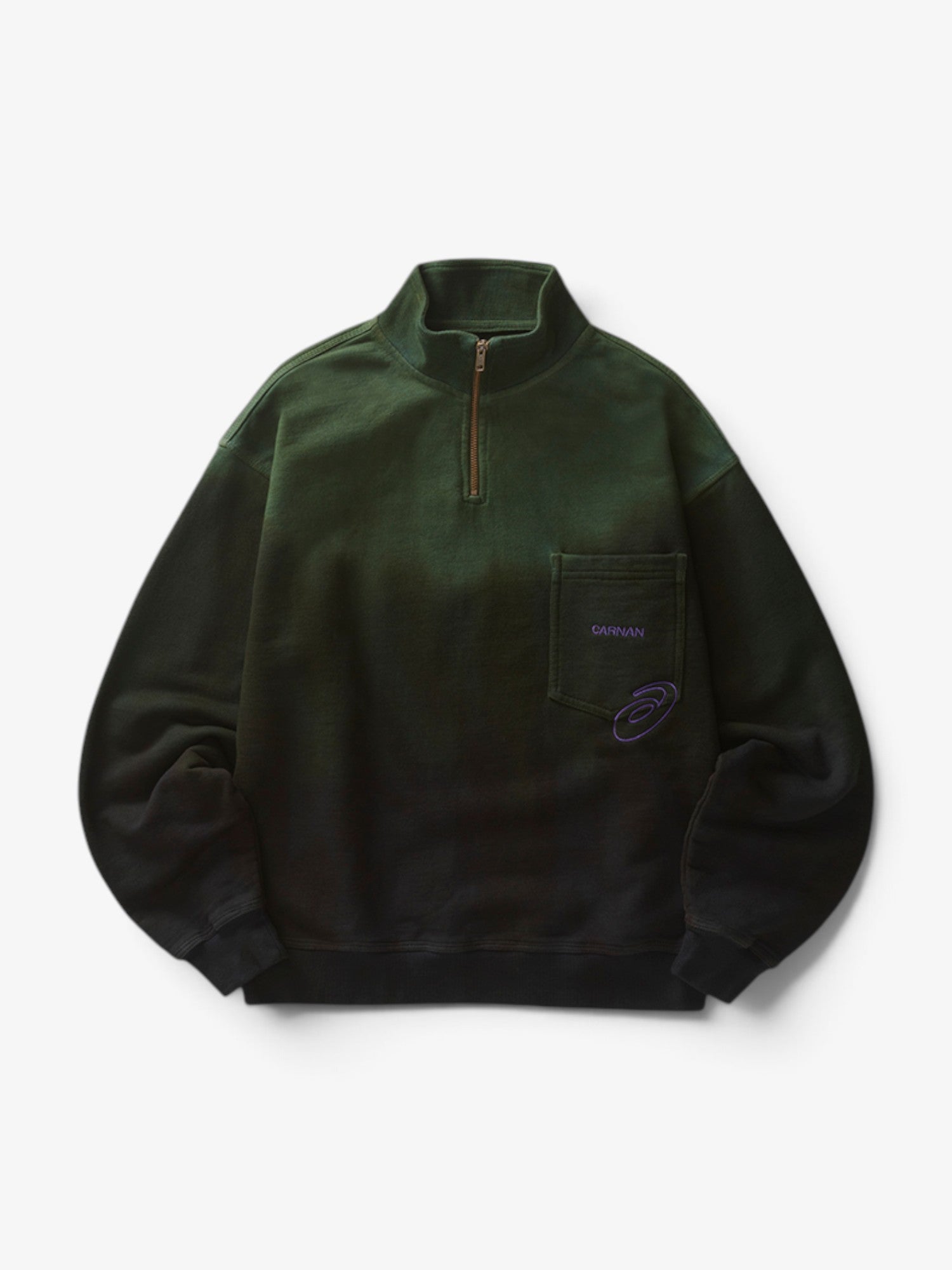Green Tie Dye Half Zip Sweatshirt X ASICS