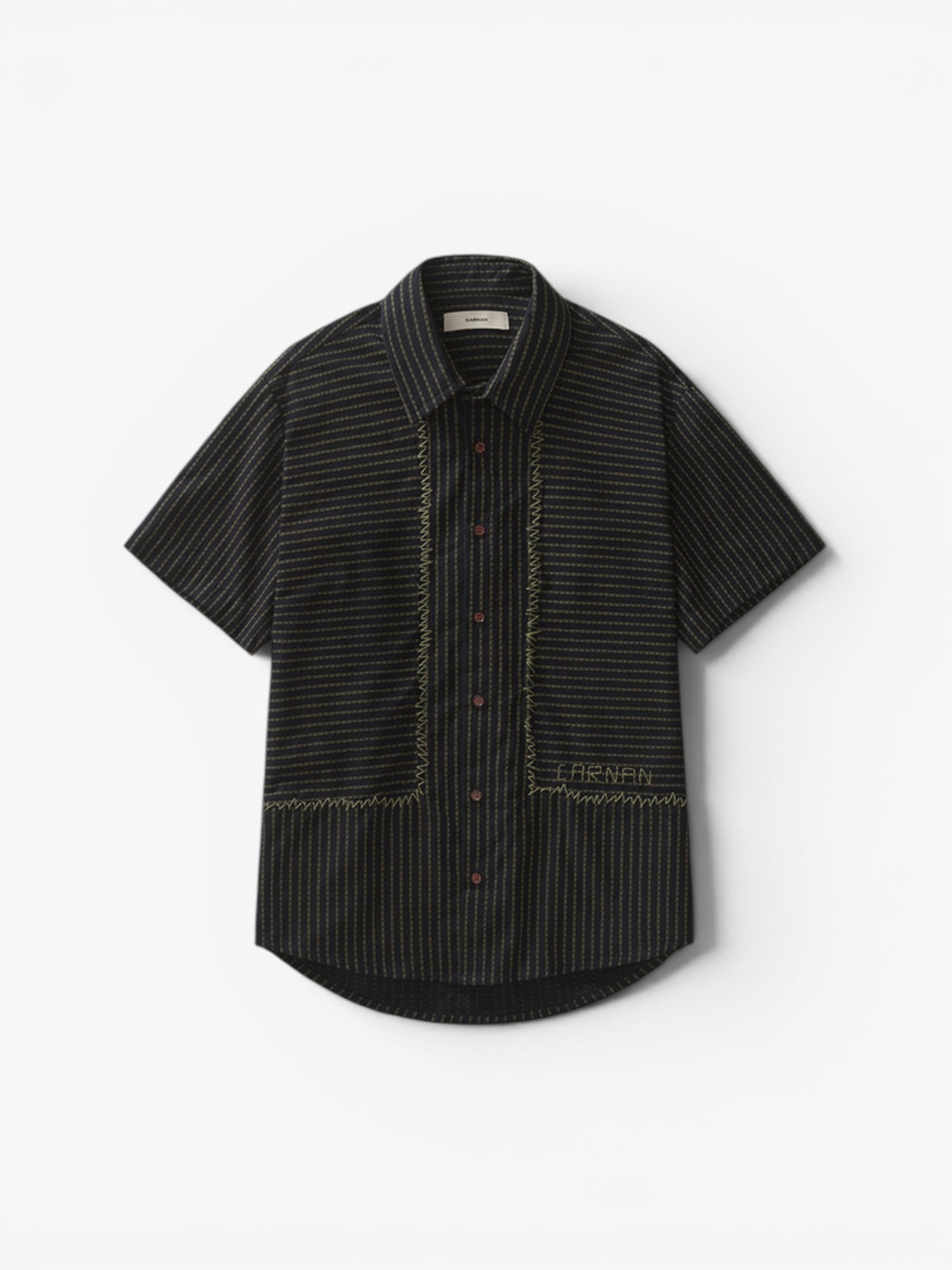 Black & Green 'Flip Cut' Shirt