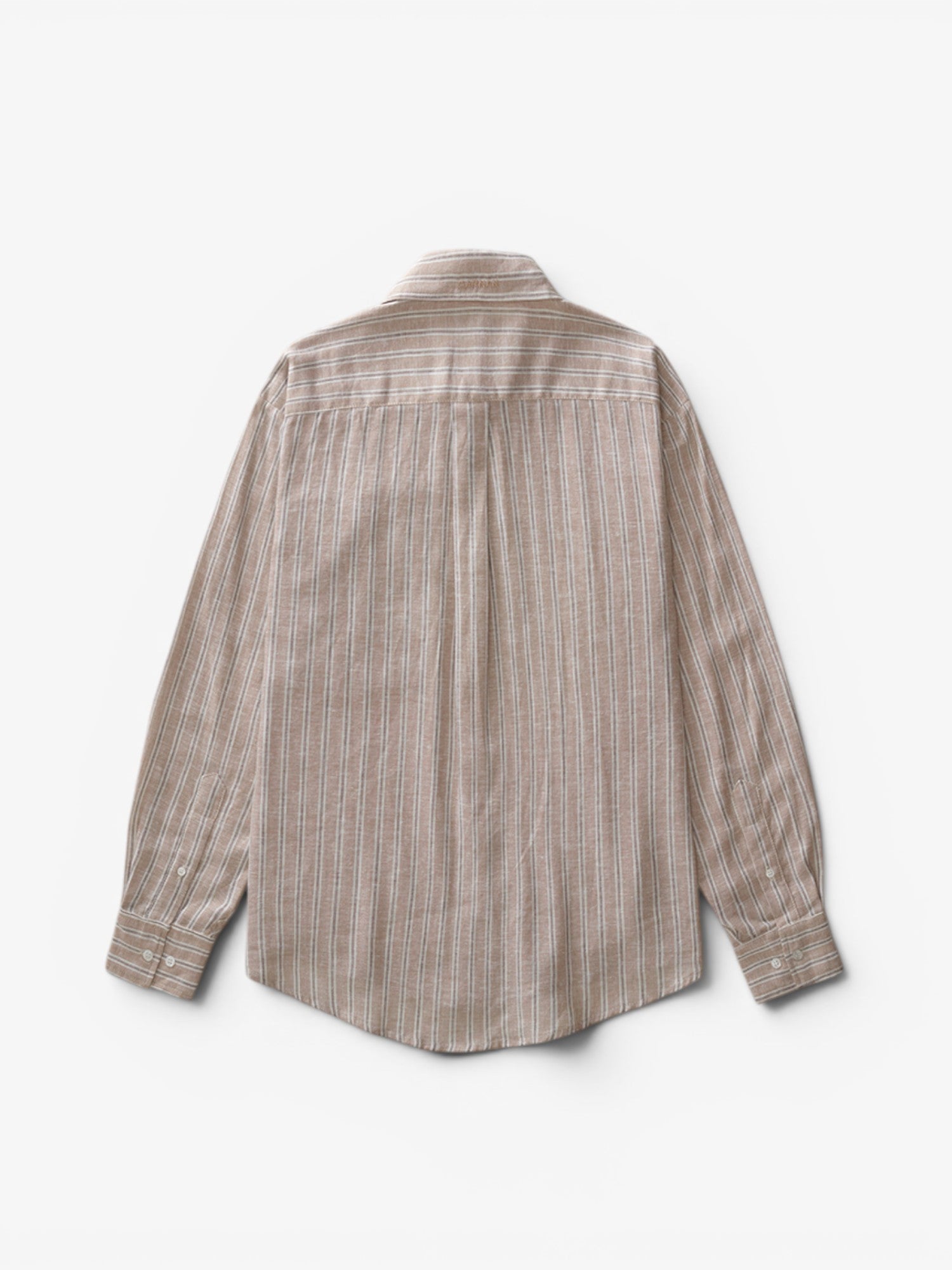 Off-White & Beige 'Striped Linen' Shirt