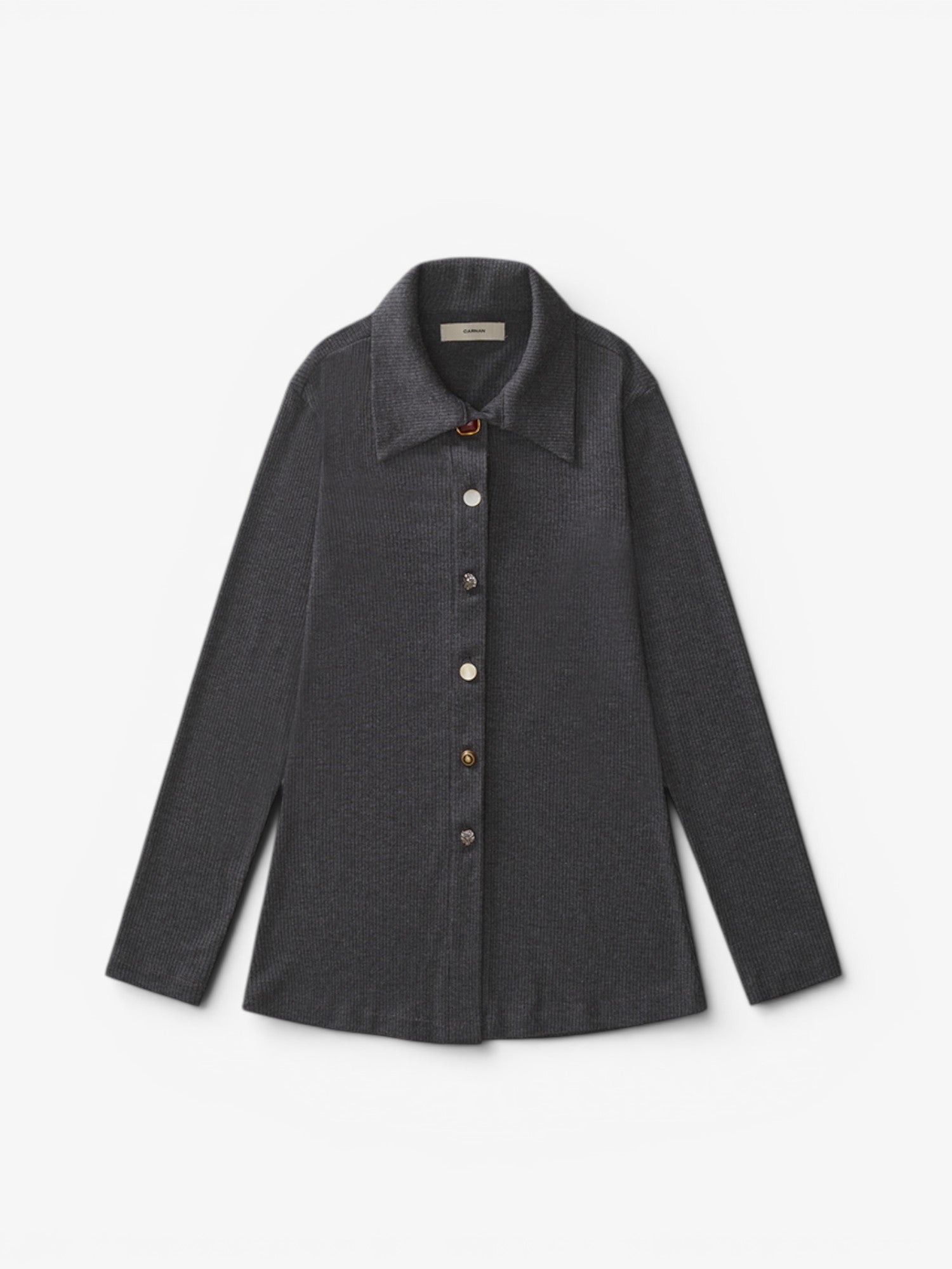 Grey Buttoned Polo Shirt