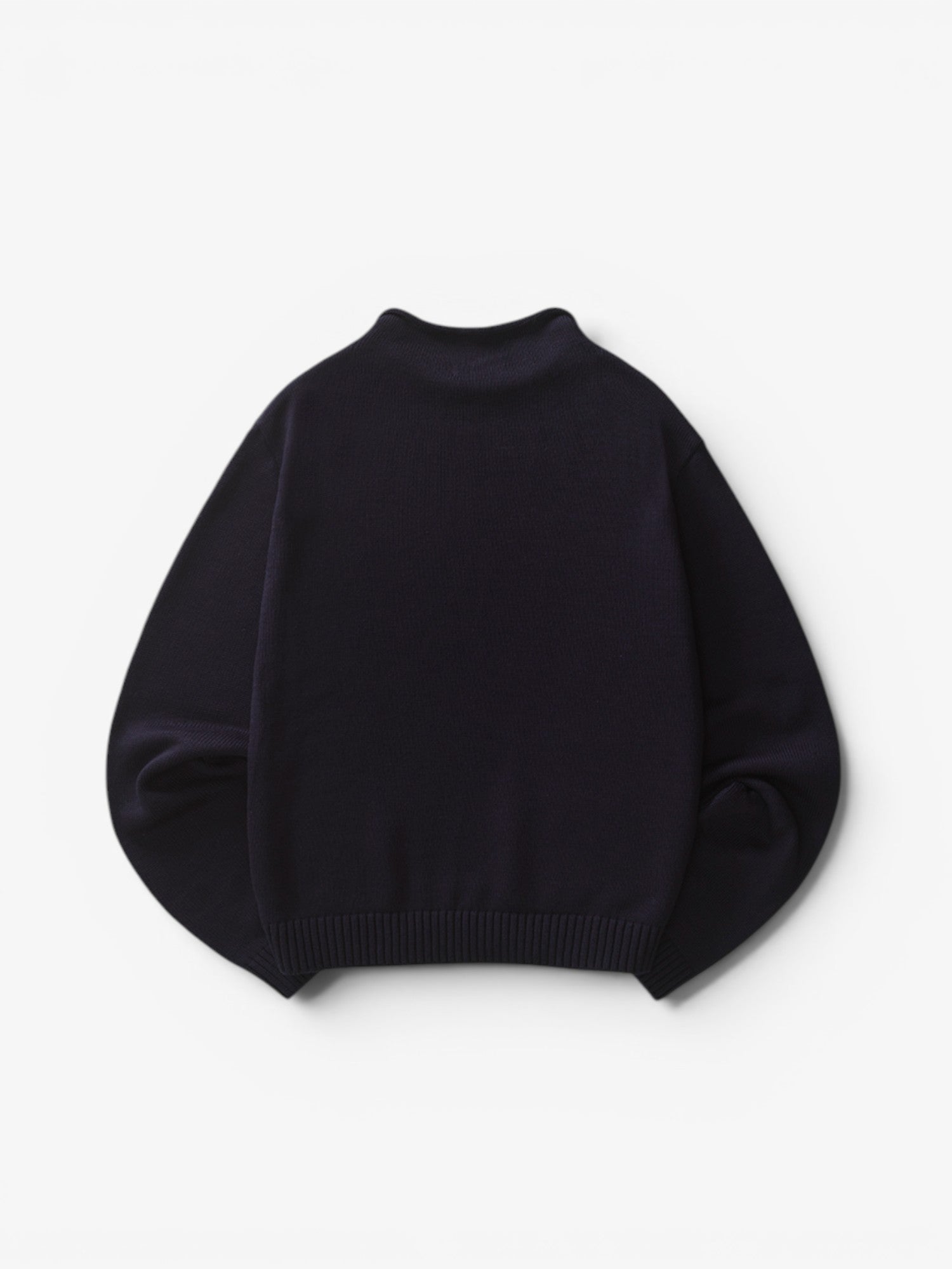 Navy 'Raw Edge' Knit