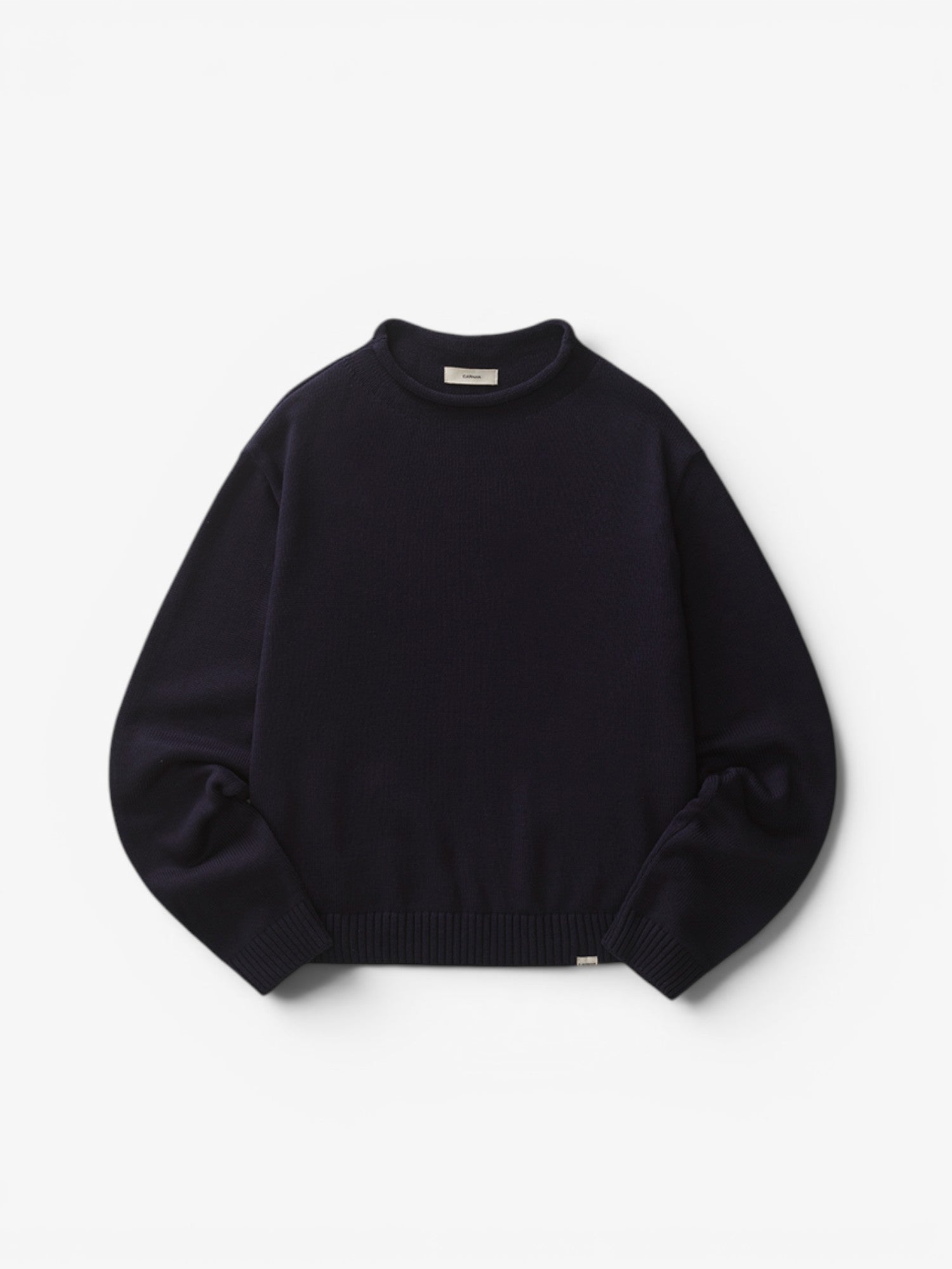Navy 'Raw Edge' Knit