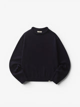Navy 'Raw Edge' Knit