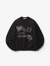Black Faded Crewneck