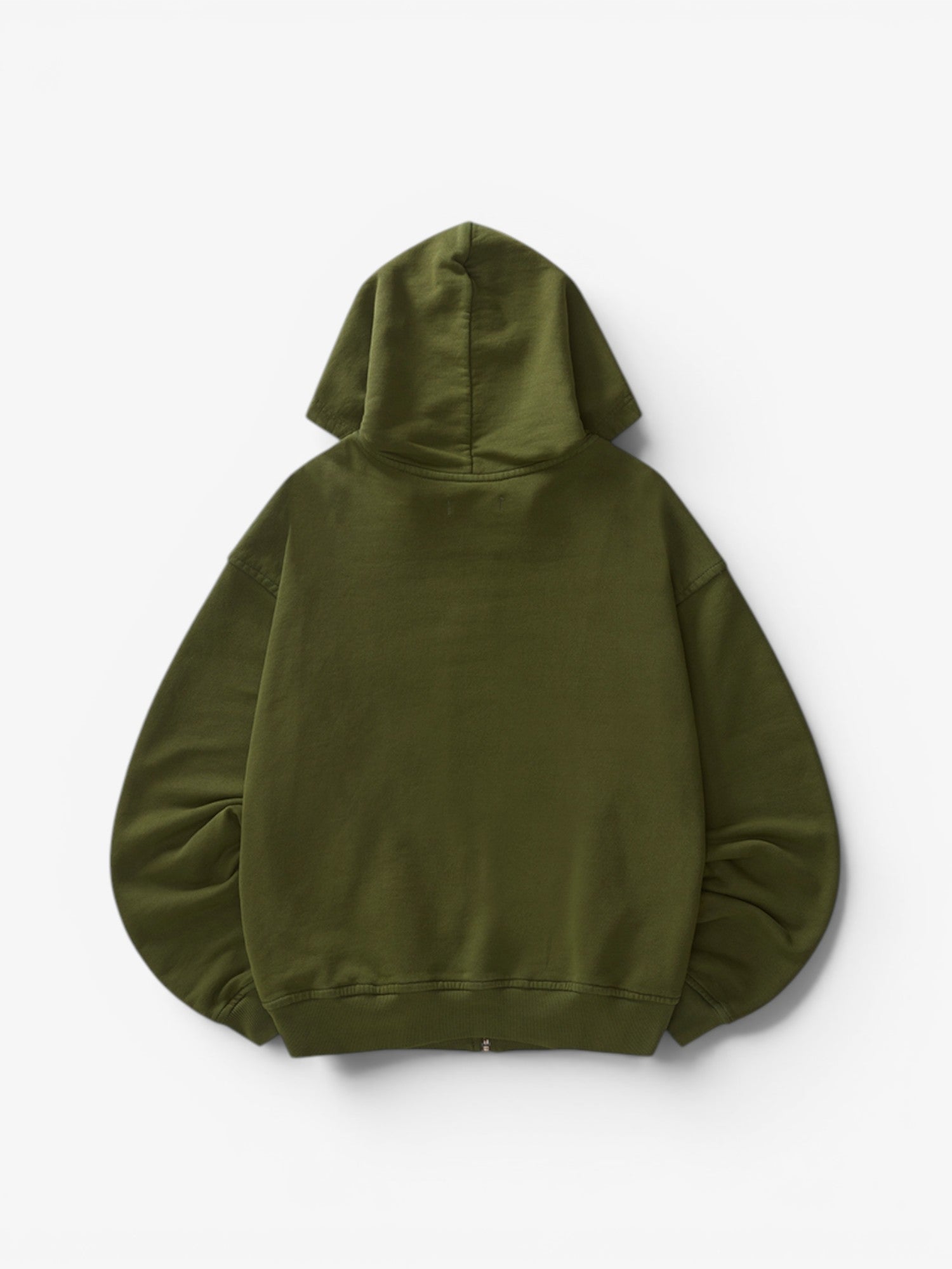 Green Faded Zip Hoodie