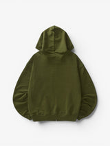 Green Faded Zip Hoodie