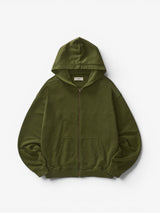 Green Faded Zip Hoodie