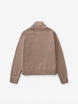 Khaki Buttoned Turtle Neck