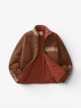 Brown Plaid Fleece Jacket