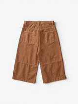 Brown Faded 'Capris' Twill Pants