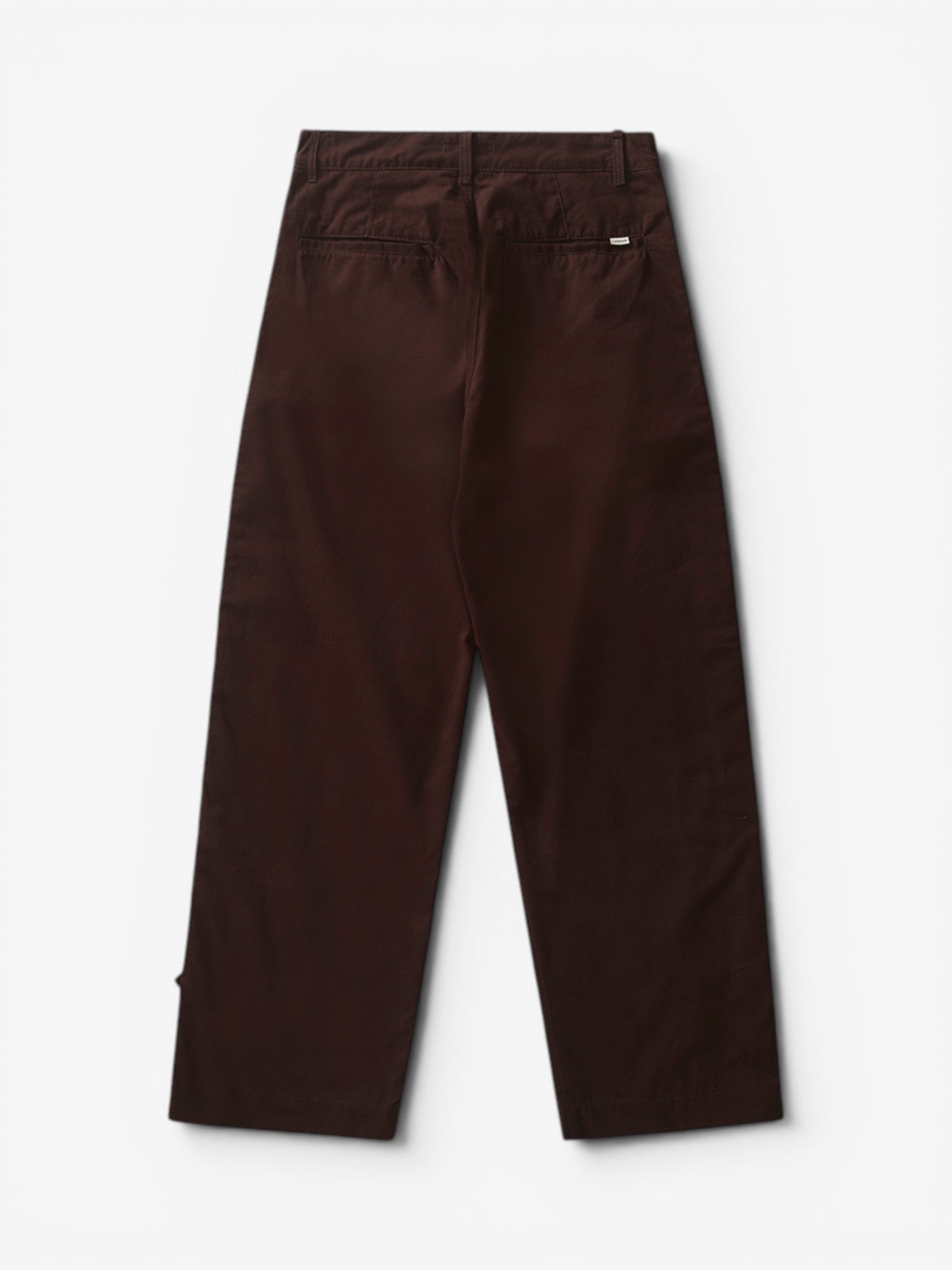Brown 'Slit' Twill Pants