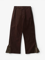 Brown 'Slit' Twill Pants