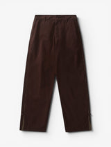 Brown 'Slit' Twill Pants