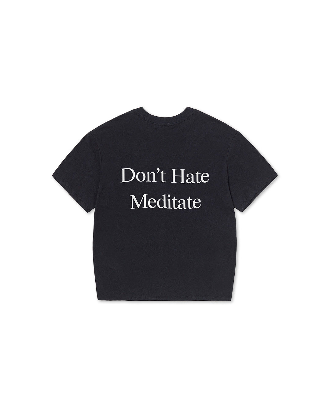 Black Washed 'Don't Hate Meditate' Boxy Tee