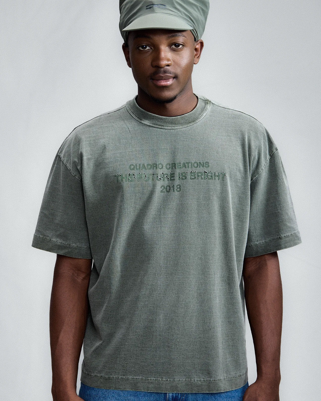 Green Washed 'Future' Tee