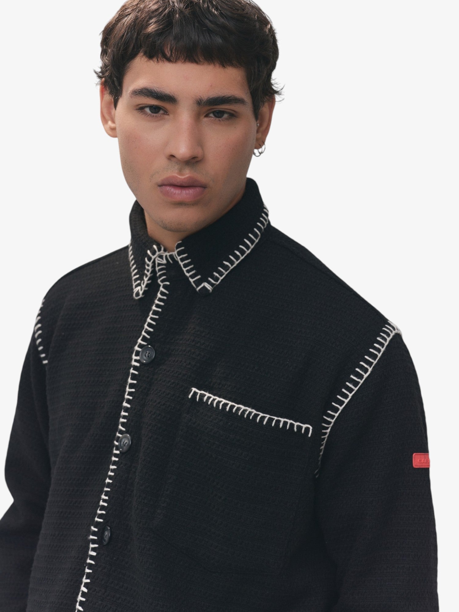 Black Tweed 'Paris' Shirt