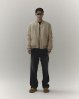 Light Beige Bomber Jacket
