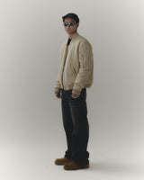Light Beige Bomber Jacket