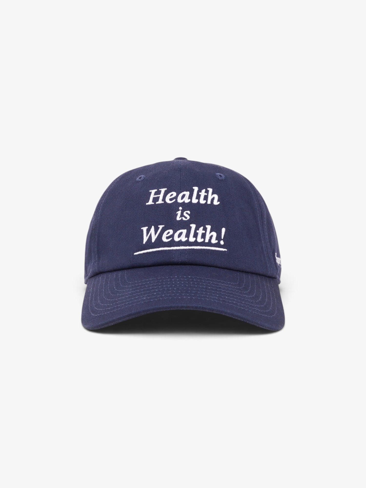 Navy Faded 'Health is Wealth' Cap