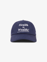 Navy Faded 'Health is Wealth' Cap