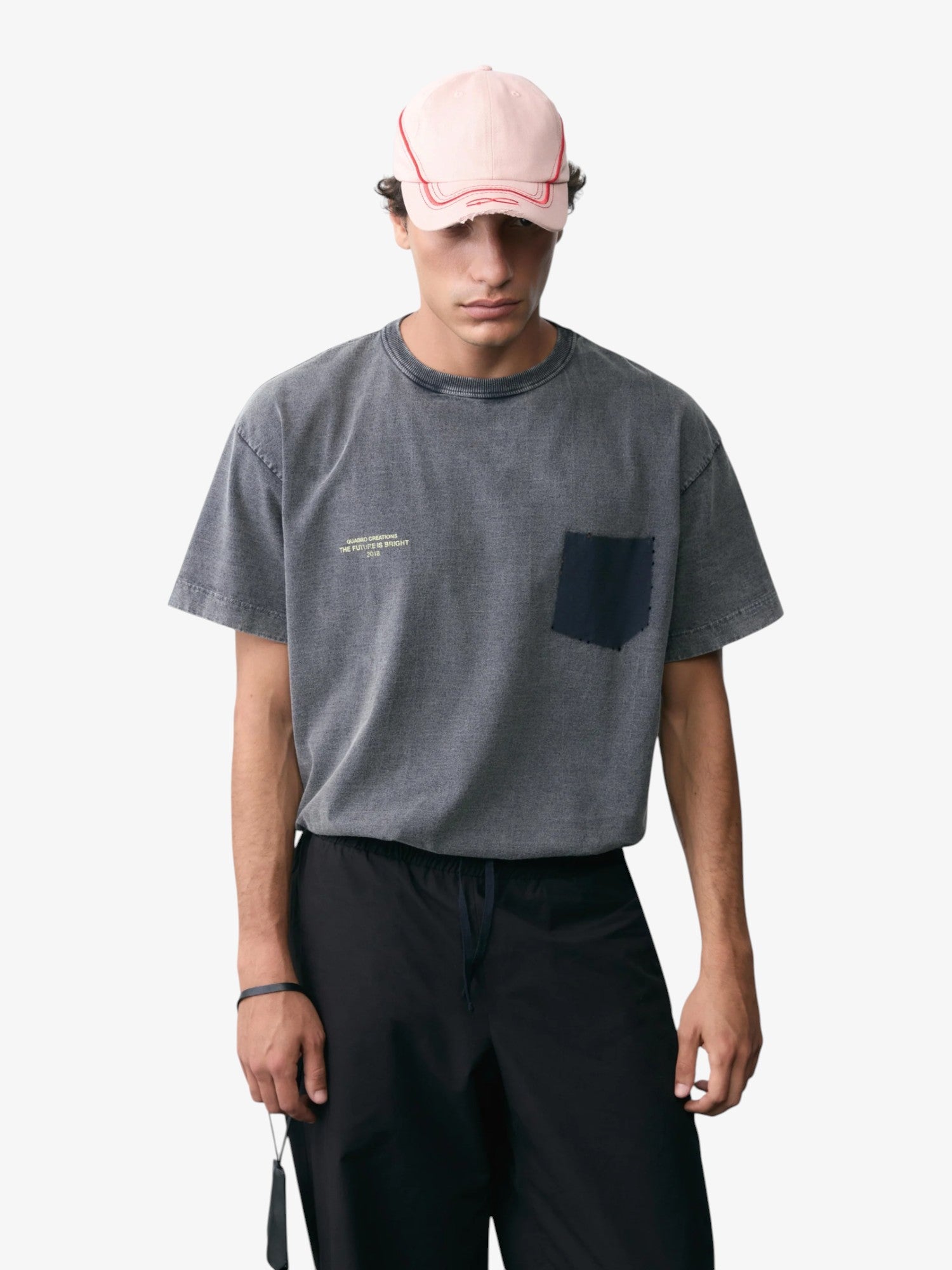 Stoned Black 'Quadro Stamp' Standard Tee