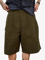 Green 'Canvas' Wide Shorts