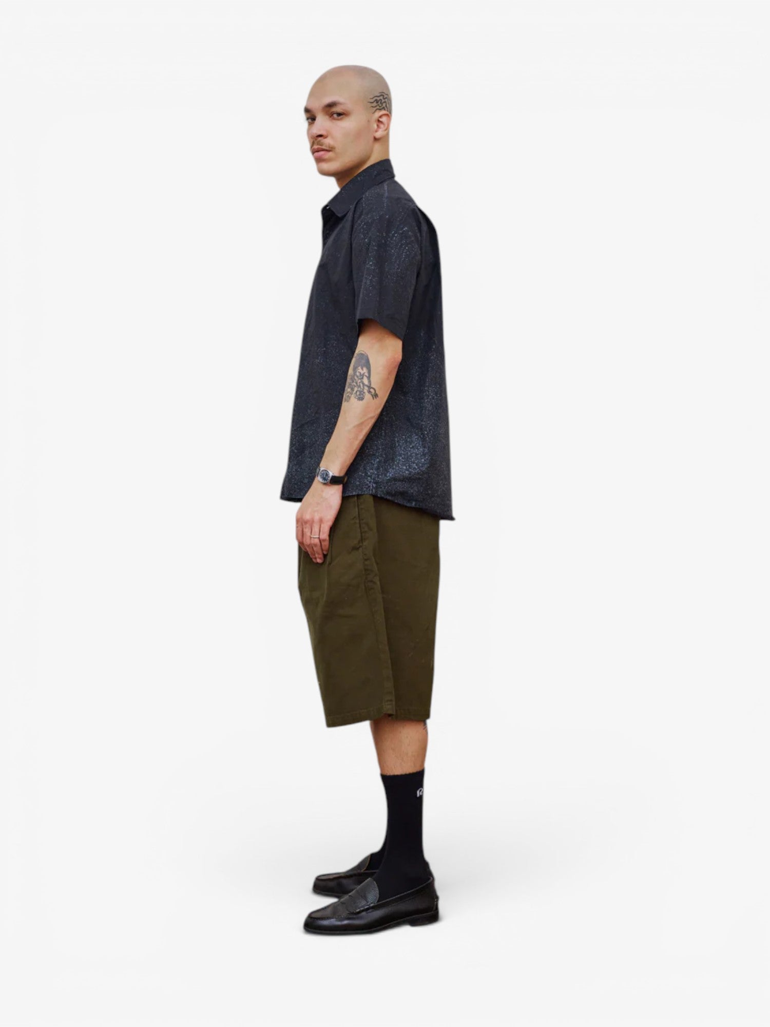 Green 'Canvas' Wide Shorts
