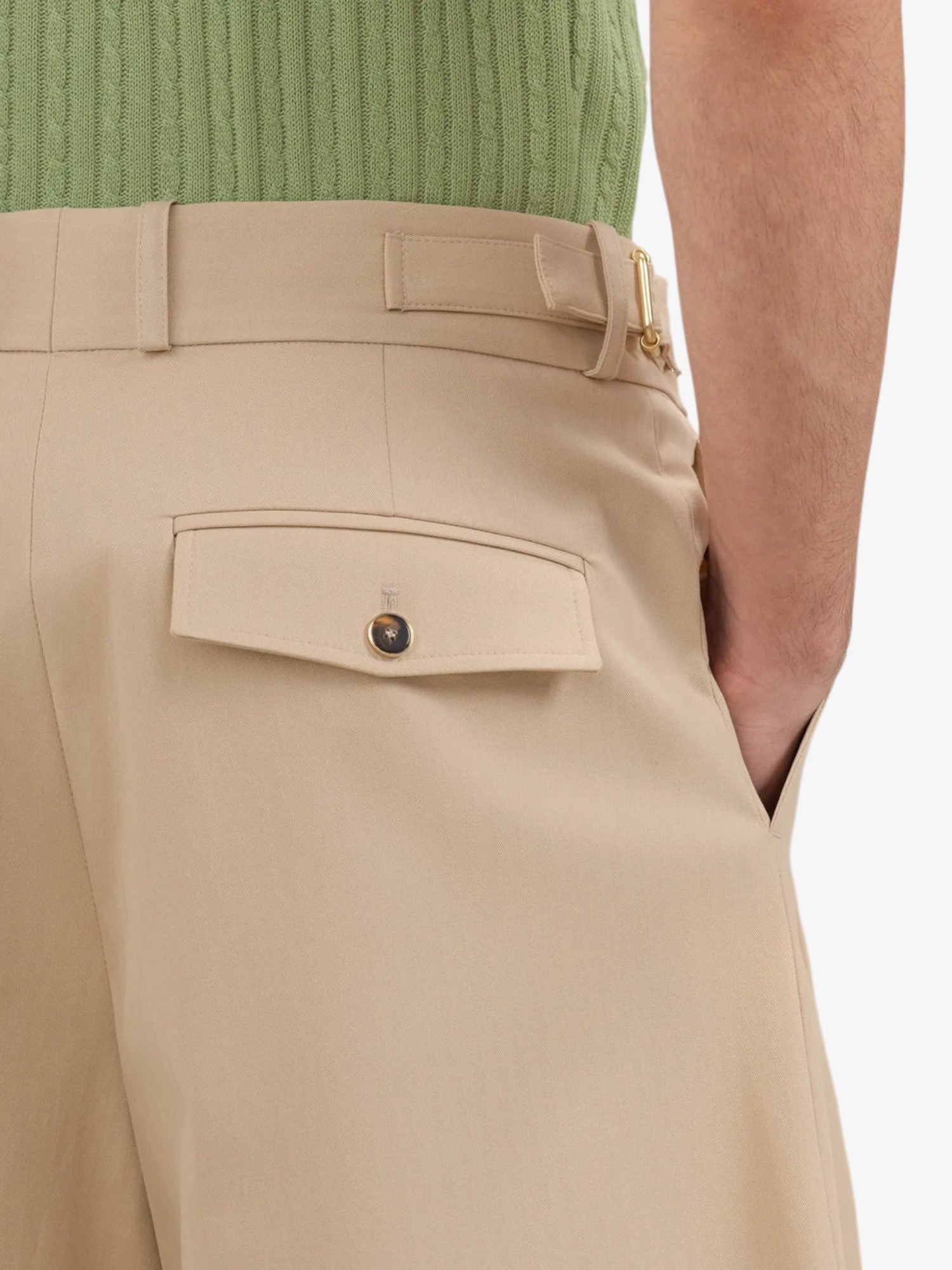 Beige 'Short Long Coton' Shorts