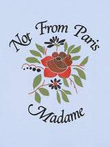 Blue 'T-Shirt Slogan Rose' Tee