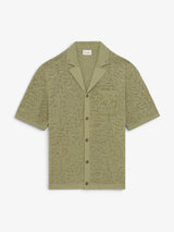 Green 'Chemise Maille Dentelle' Shirt