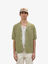 Green 'Chemise Maille Dentelle' Shirt