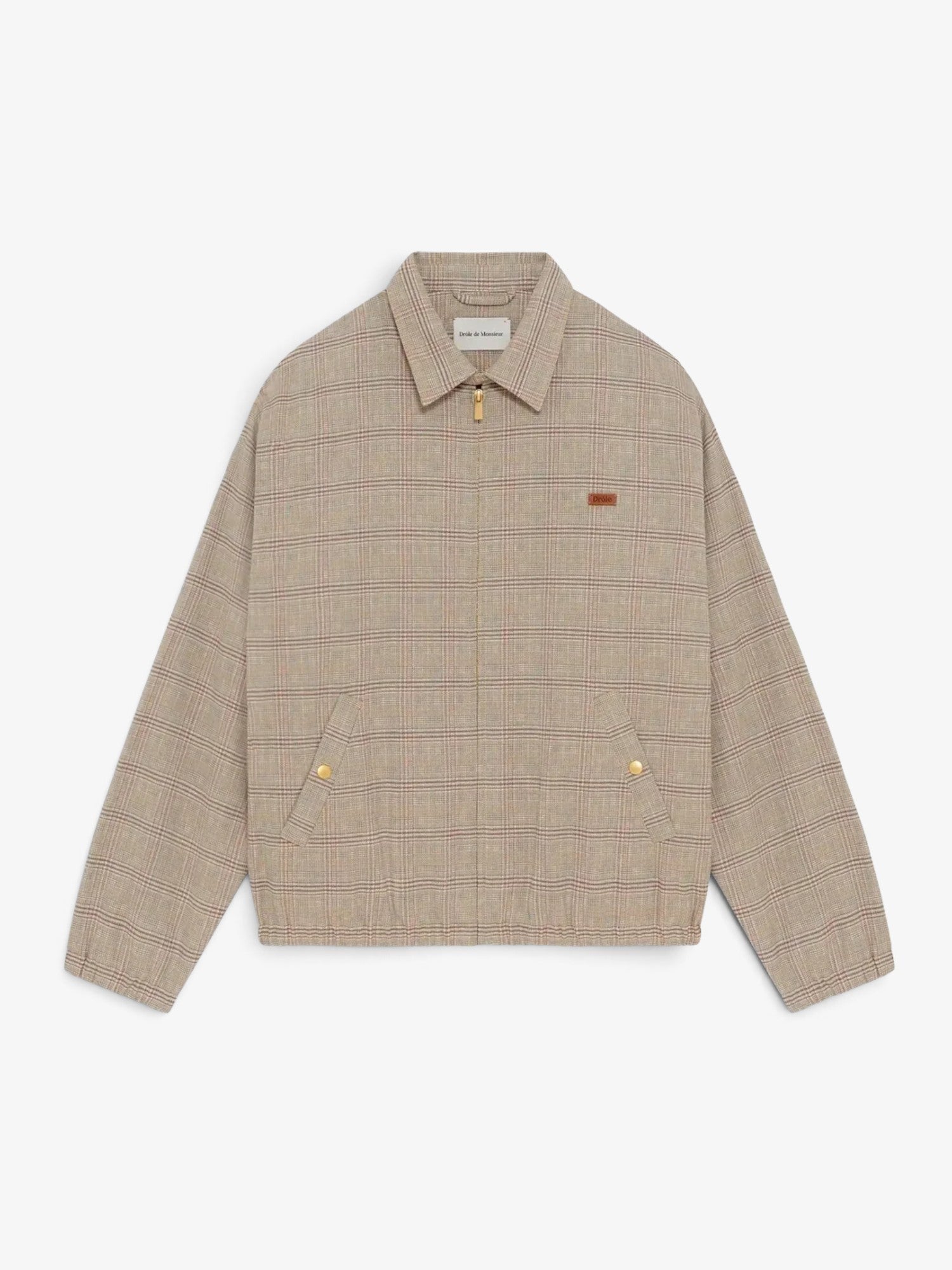 Beige 'Blouson Drôle à Carreaux' Jacket